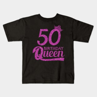 50 Birthday Queen - 50th Birthday Gift Ideas - 50 Years Old Birthday Kids T-Shirt